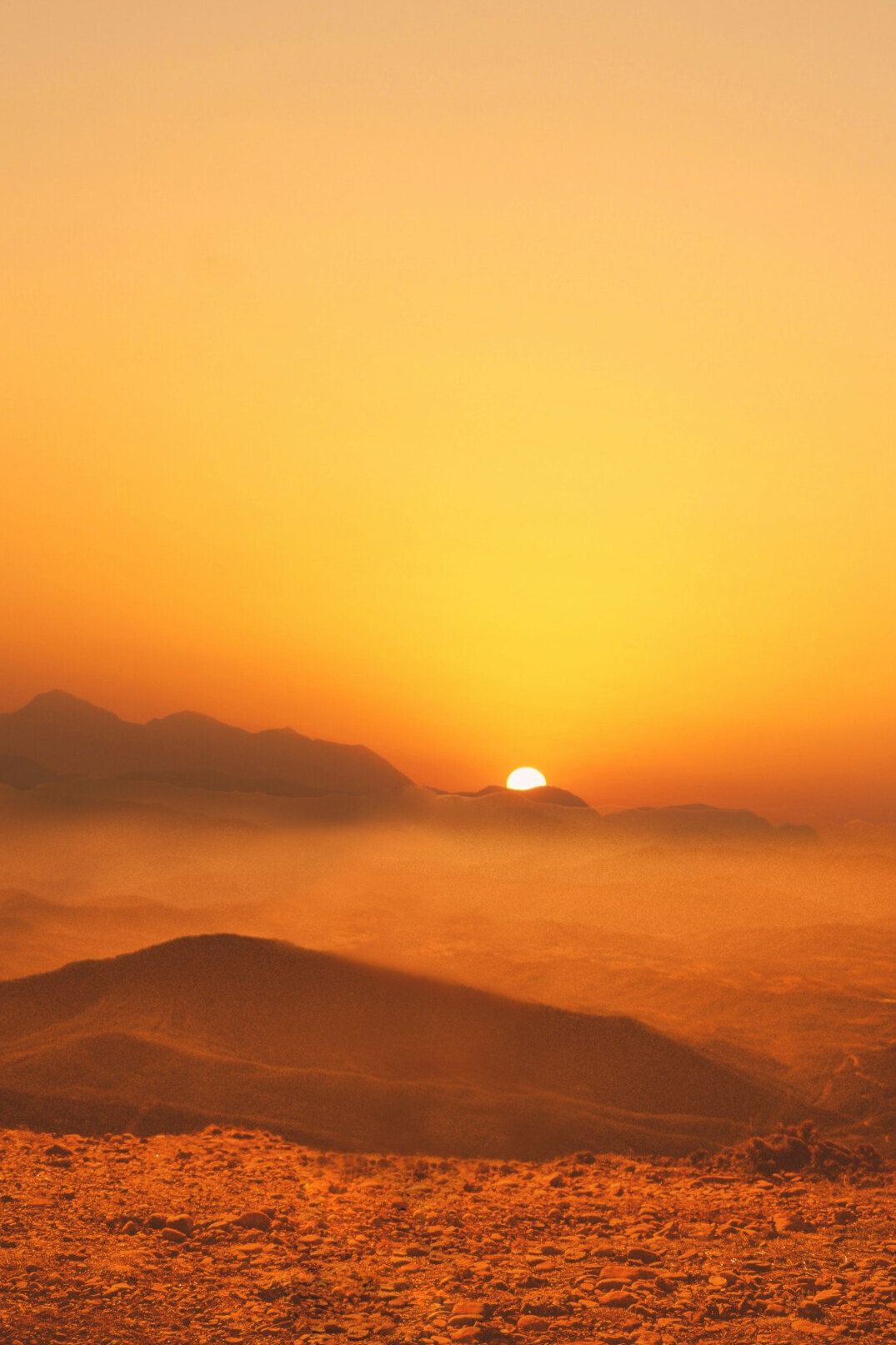 sunrise over mountains