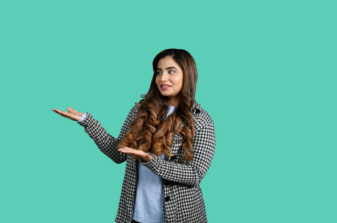 person practicing assertive speech